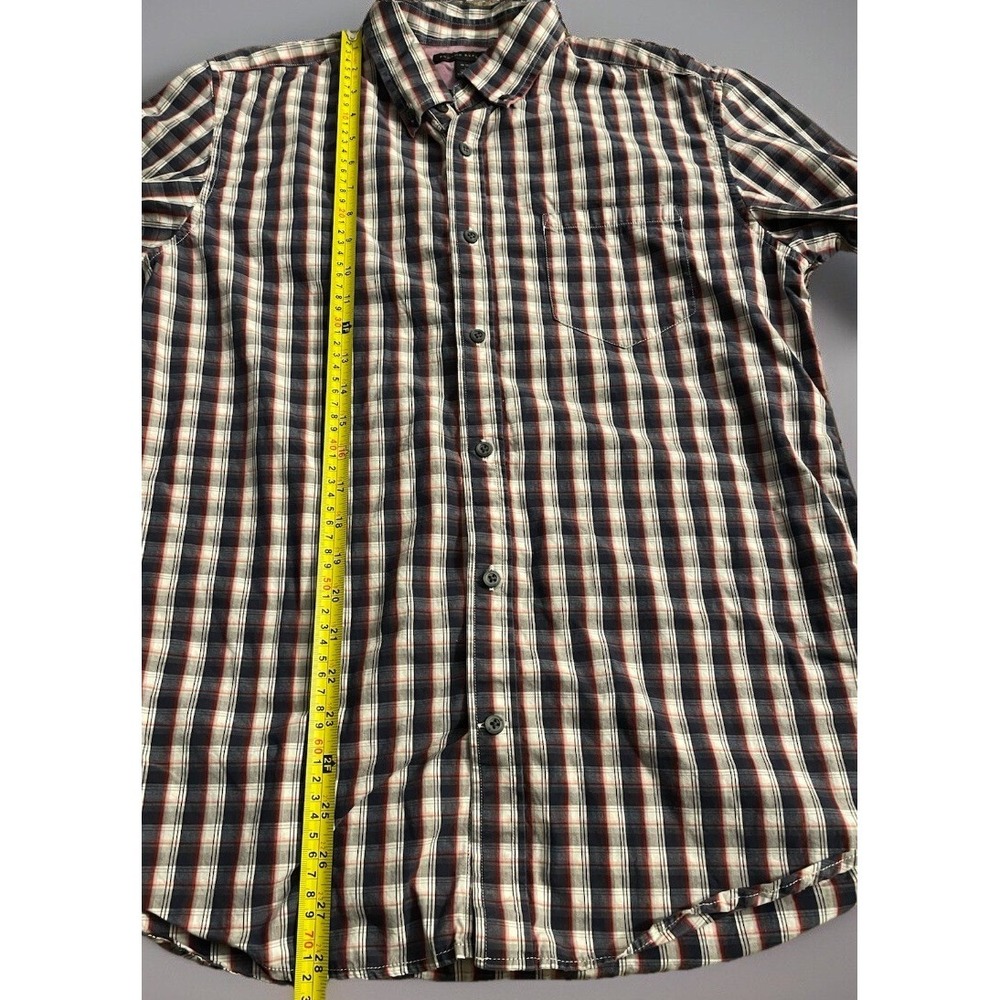 Banana Republic Long Sleeve Button Down Shirt Blue White Red Plaid Large JBHS - Picture 4 of 8